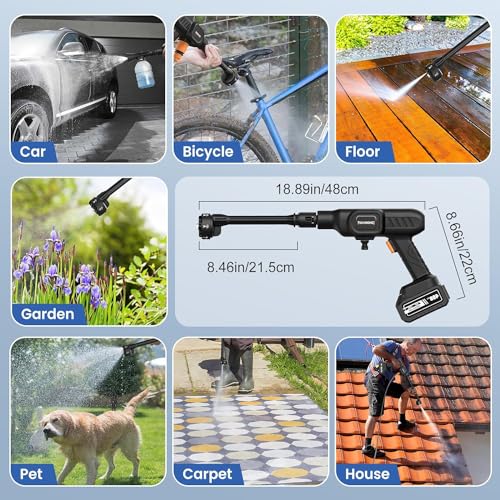 Detalle 2 de Idropulitrice a Batteria Purova 60 Bar, 21V, 4,0 Ah – kit completo