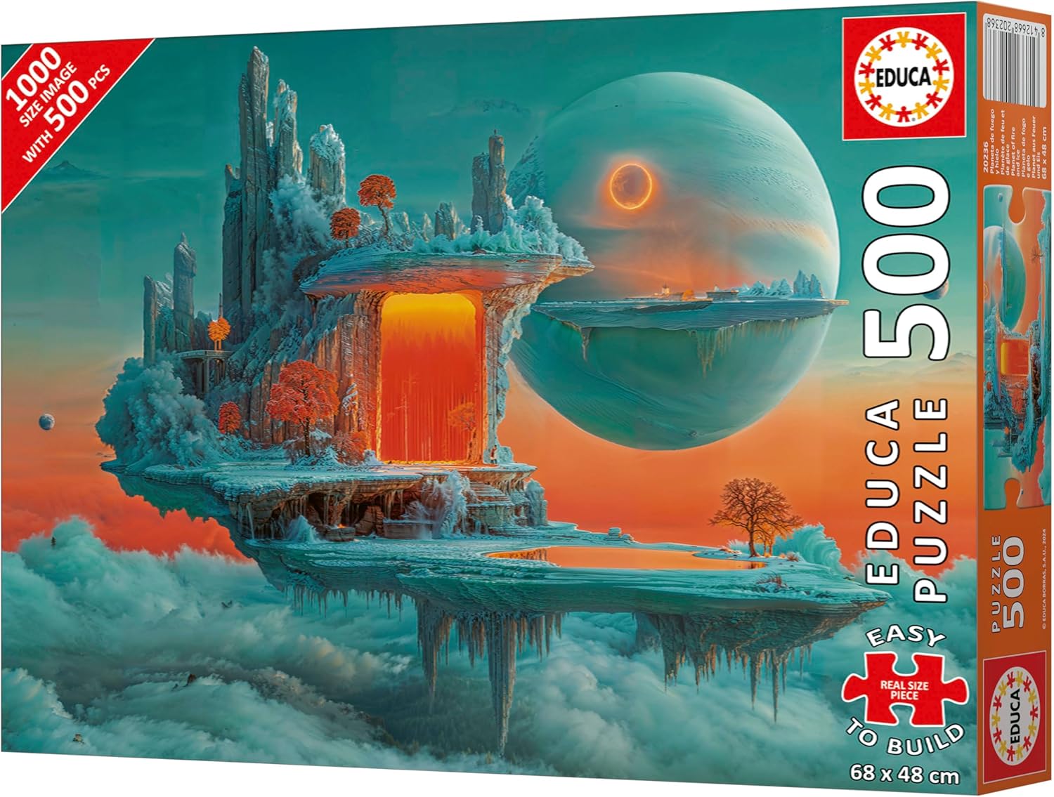 Thumbnail 2 de Educa Puzzle 500 pièces pour adultes Planète de feu et de glace (à partir de 11 ans) – 48 x 34 cm
