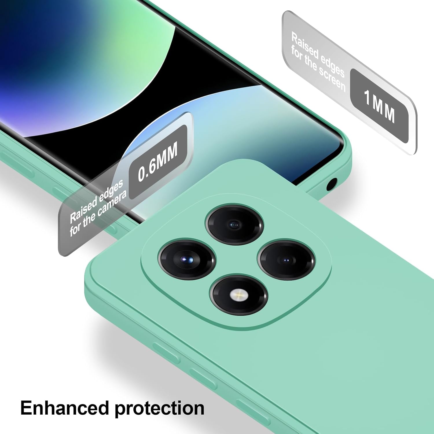 Detalle de Btstring Hülle für Xiaomi Redmi Note 14 Pro 4G – hochwertiges Silikon Case mit Seidig-weichem Griff
