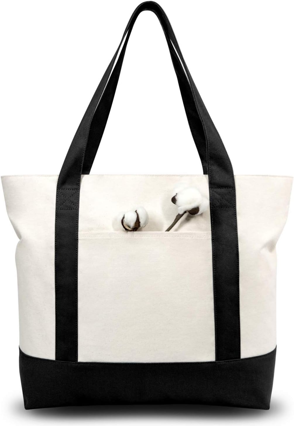 Detalle de TOPDesign 30-Pack Canvas Tote Bag with Pocket 🛍