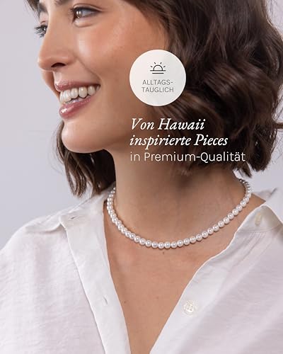Thumbnail 2 de Purelei White Pearl Kette (Gold) – Wasserfeste Edelstahl-Perlenkette mit Seashell Pearls