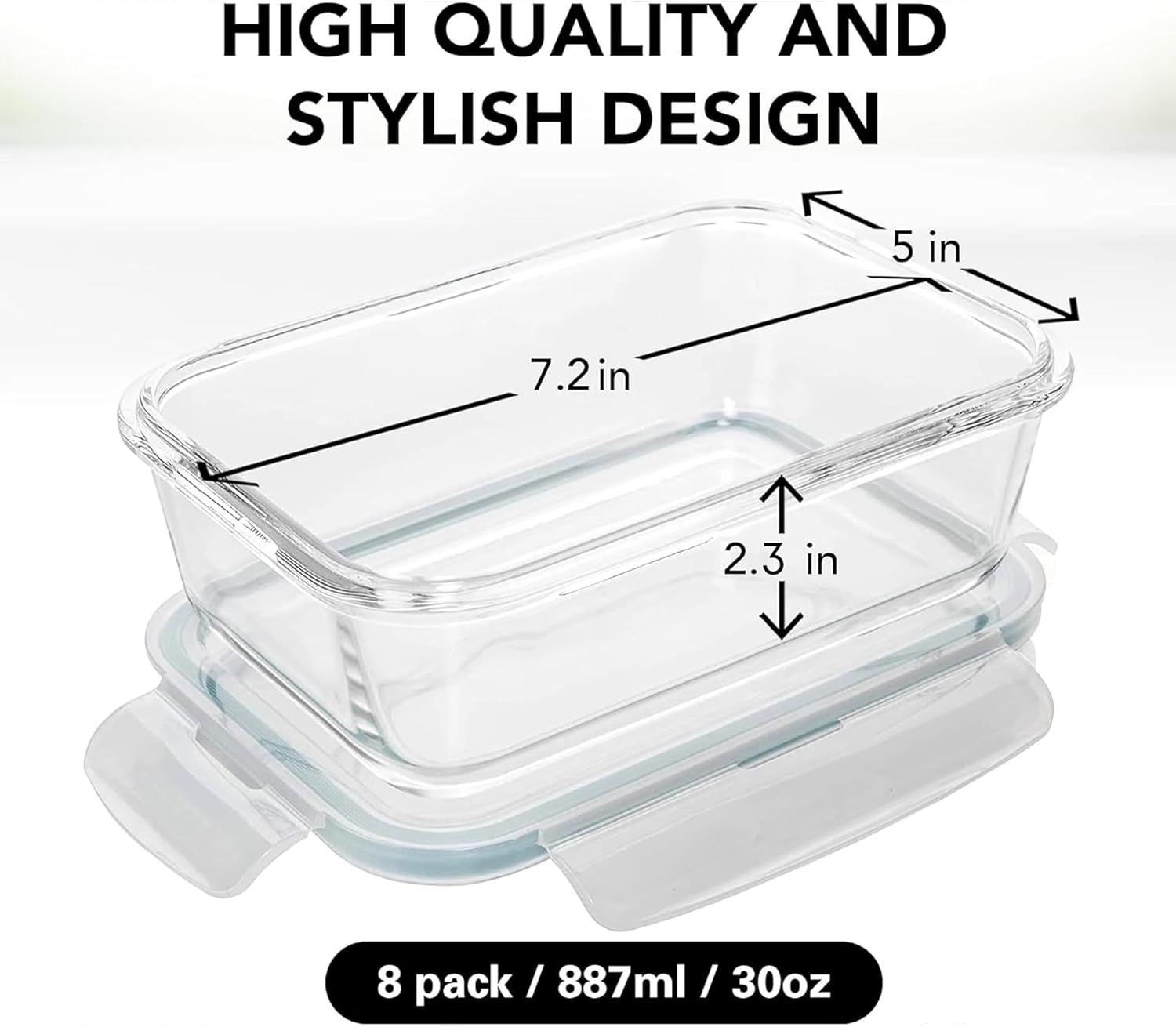 Thumbnail 3 de Razab 16-Pc 30 Oz Glass Meal Prep Containers ⚡