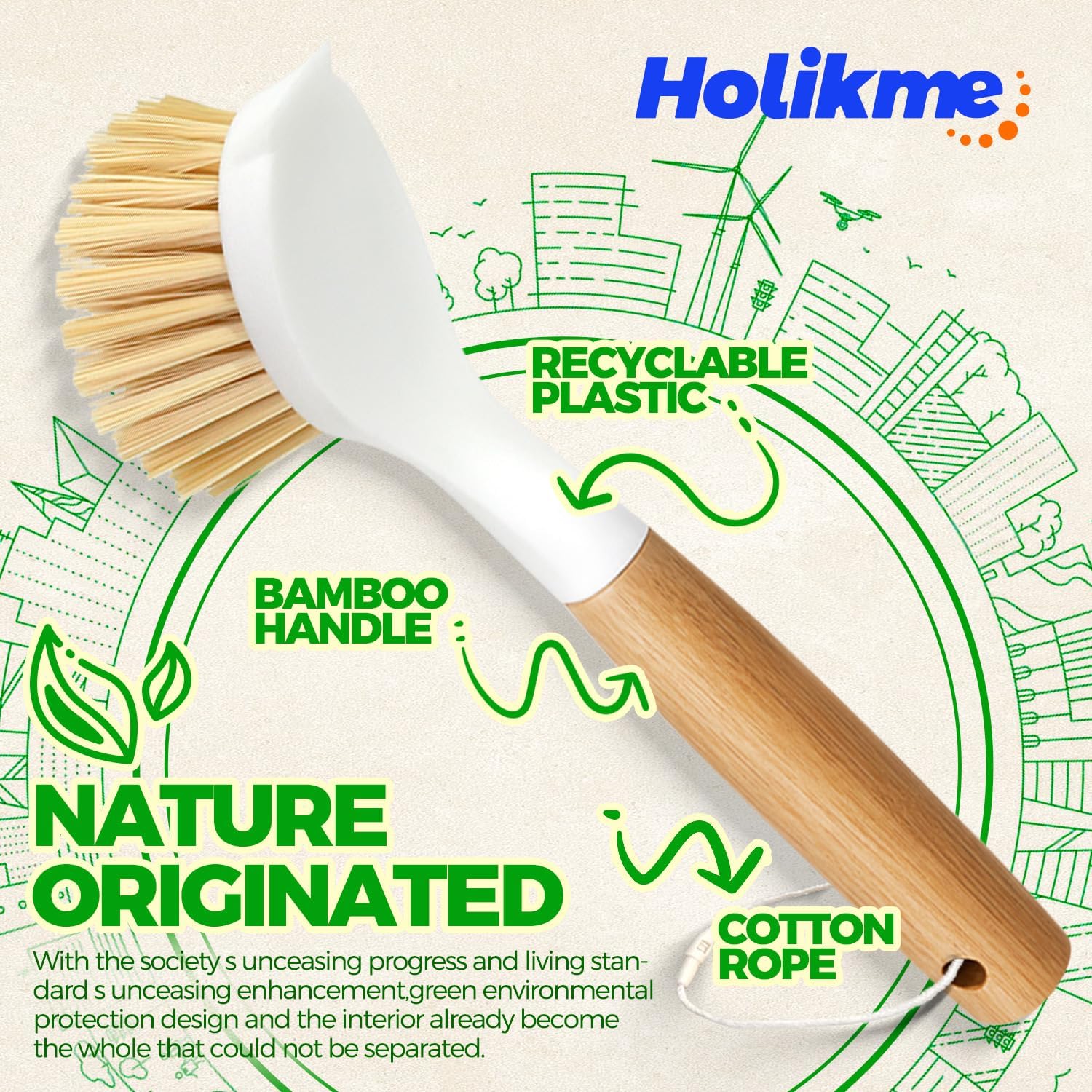 Detalle de Holikme Dish Brush Set 5-Pack