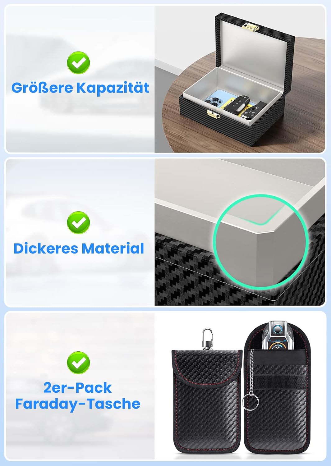 Detalle 2 de Lanpard Keyless Go Schutz Box 18,2×13,2×7 cm