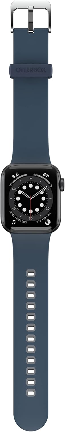 Detalle de OtterBox Bracelet de montre intelligent 42 mm en silicone noir — compatible Apple Watch (40/41/42 mm), Samsung Galaxy 4 et Fitbit Versa 3