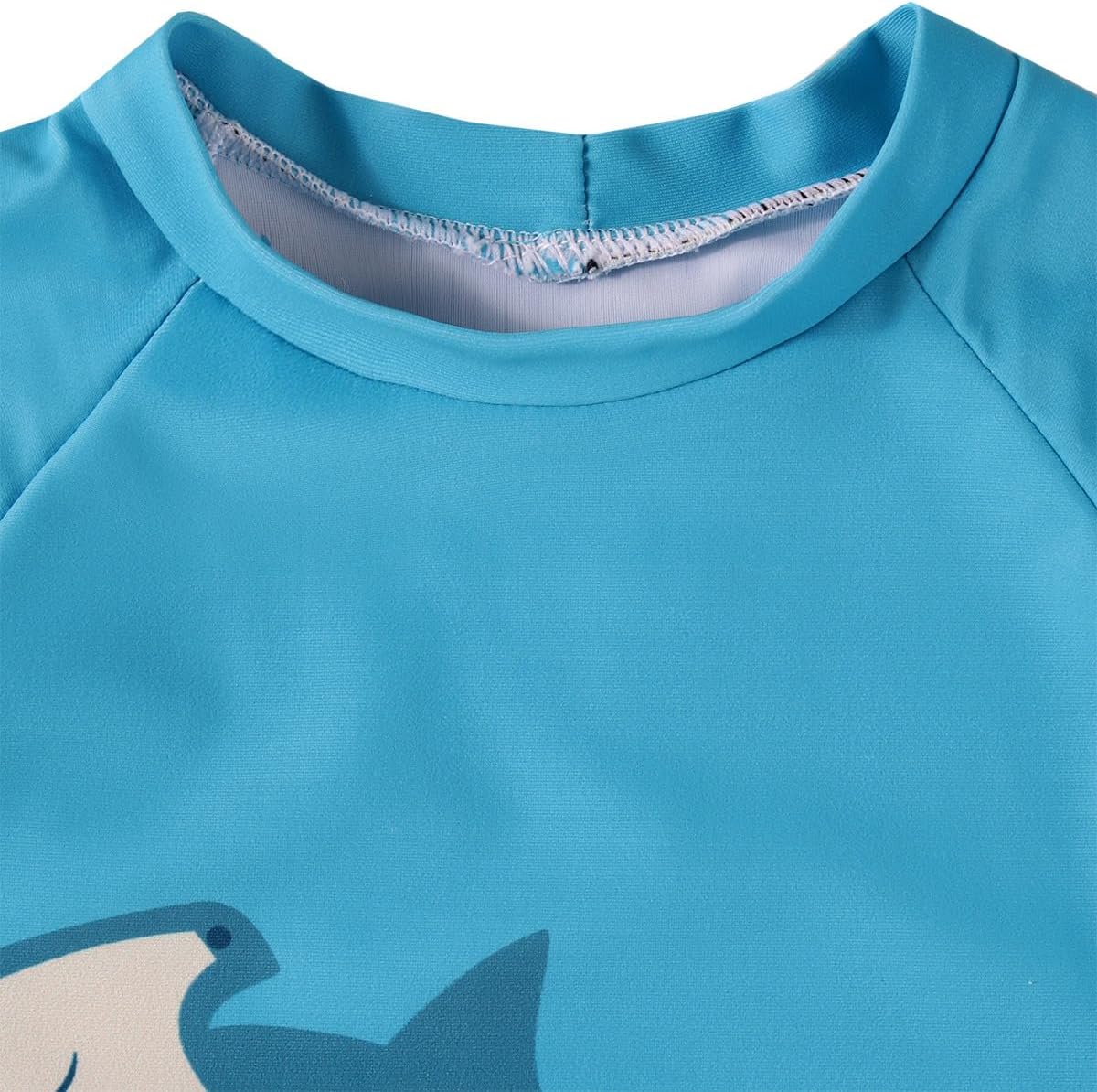 Thumbnail 3 de WYTbaby Costume da bagno per bambini, due pezzi, maniche corte, 3 mesi – 3 anni
