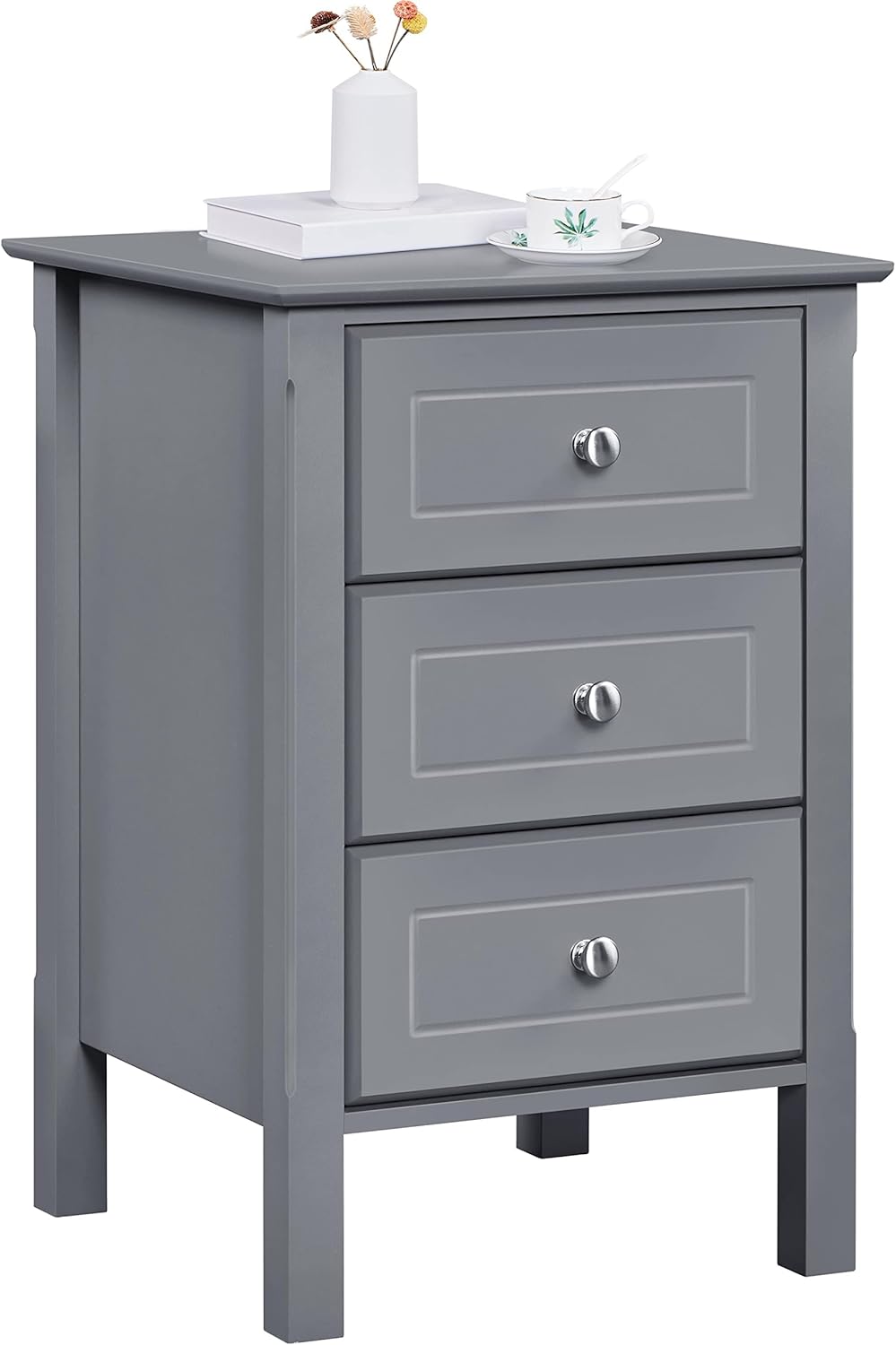 Detalle de Yaheetech Comodino con 3 Cassetti: stile moderno e organizzazione pratica per camera e soggiorno