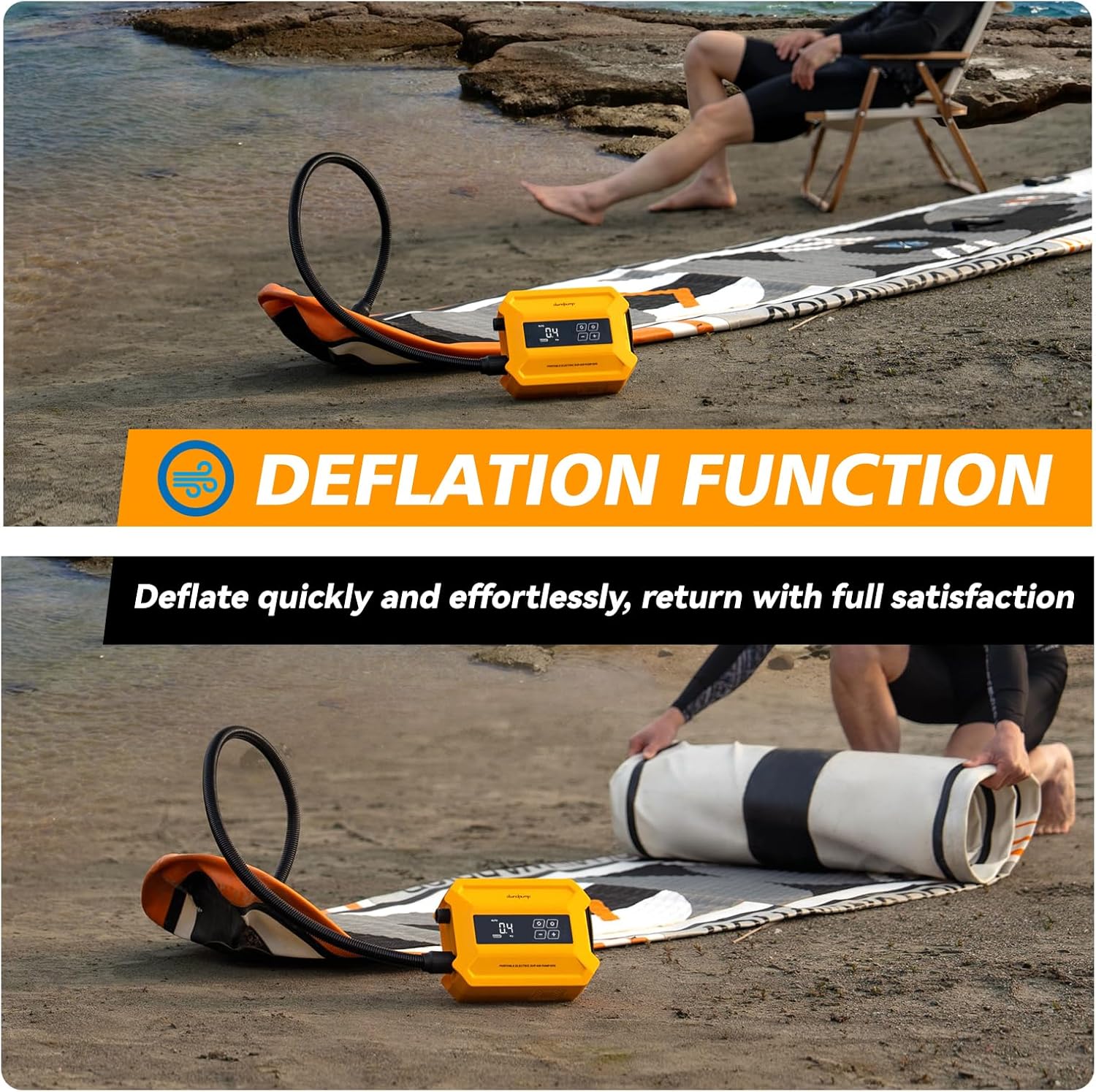 Thumbnail 3 de dwndpump Pompe électrique Portable pour Paddle Board – Haute pressions et 2 niveaux avec arrêt automatique