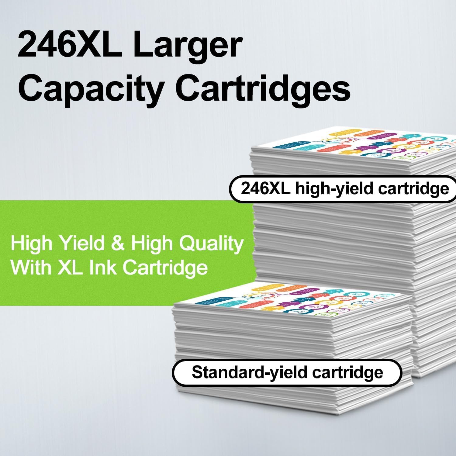 Detalle 1 de OULADUN 246XL Color Ink Cartridge, Remanufactured 2-Pack for Canon PIXMA