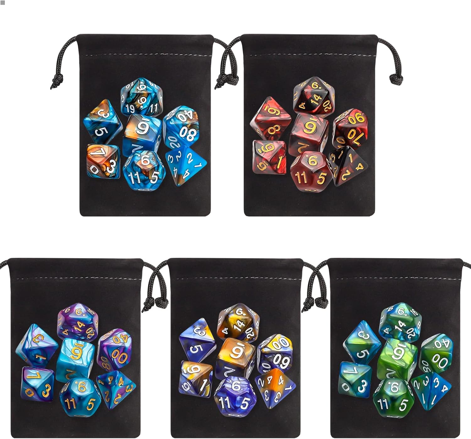 Detalle 2 de CiaraQ Polyhedral Dice Set 35pcs