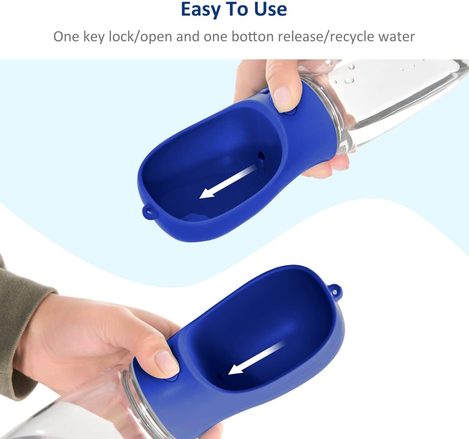 Thumbnail 4 de WePet Tragbare Hunde-Wasserflasche 550 ml