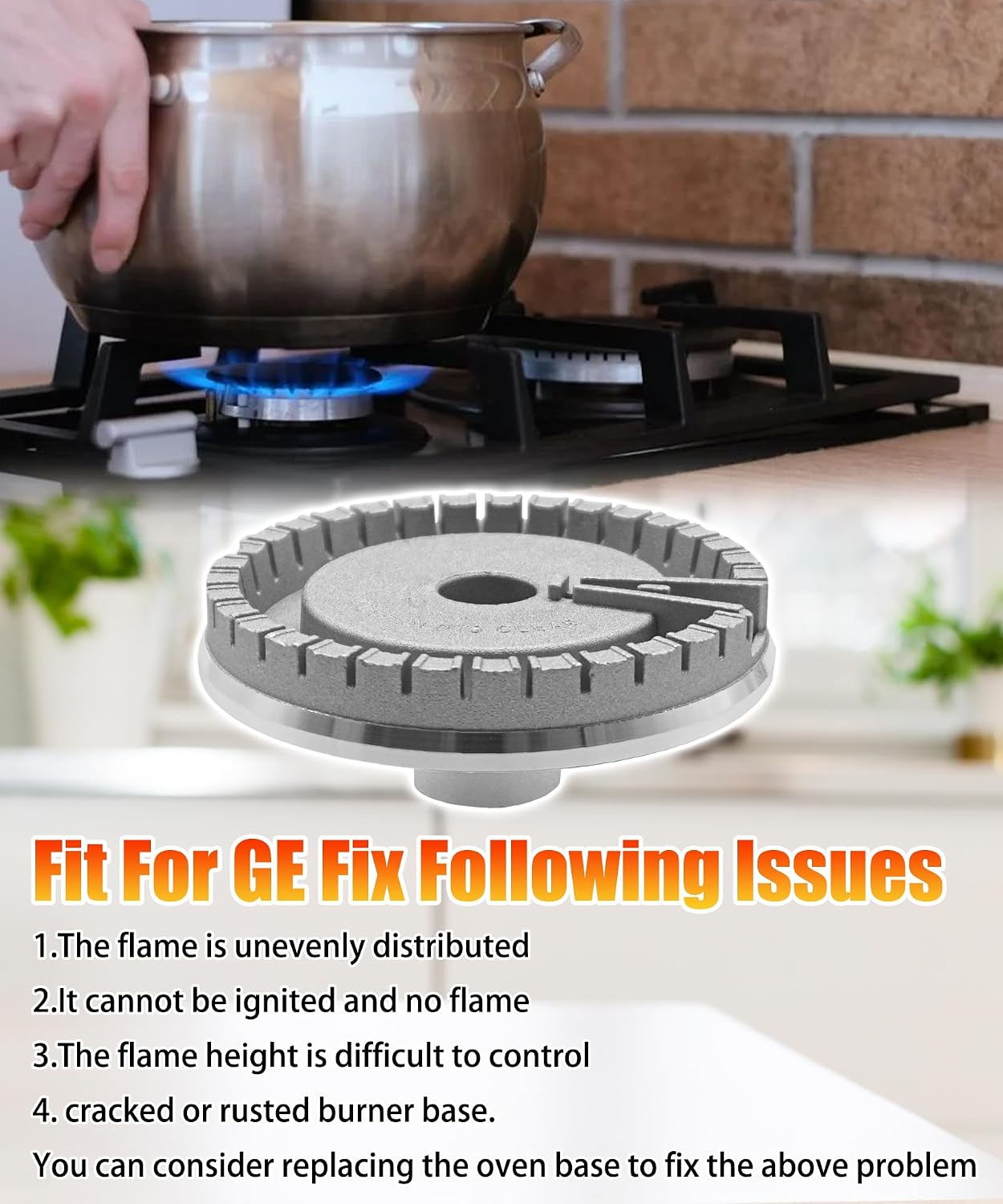 Detalle 2 de GIBACAD WB16X24722 Extra-Large Gas Range Surface Burner Base