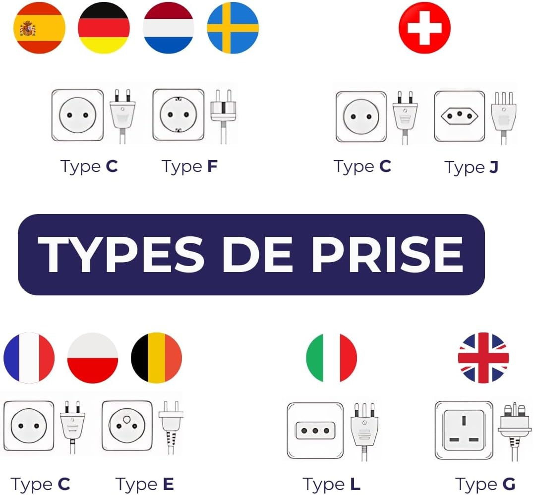 Thumbnail 1 de Legrand dooxie Prise électrique murale 16A avec terre affleurante et fond rétractable, noir (lot de 6)