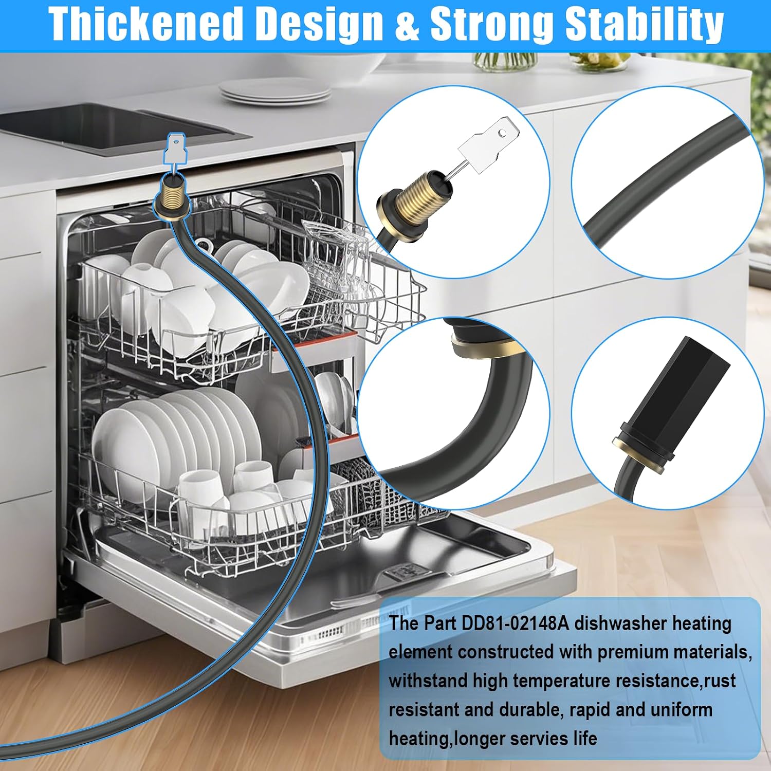 Thumbnail 3 de YEECHUN DD81-02148A Dishwasher Heating Element for Samsung Models
