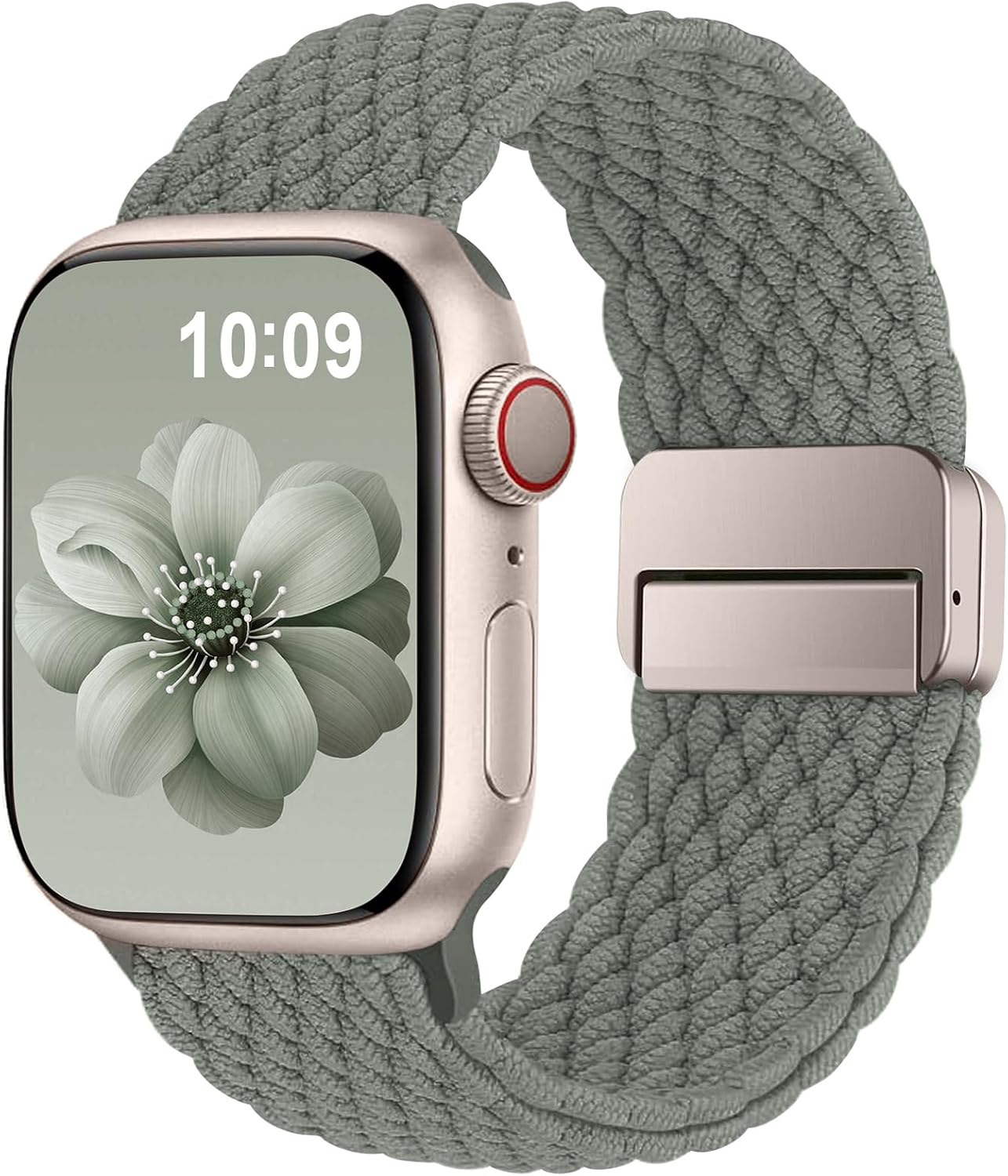 Detalle de Higgs Braided Magnetic Strap for Apple Watch (38–49mm) – Adjustable Knit Nylon
