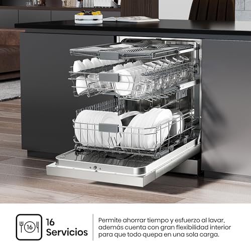 Thumbnail 13 de Hisense HS643C90W lavavajillas de libre instalación con secado automático y tercera bandeja (16 servicios)