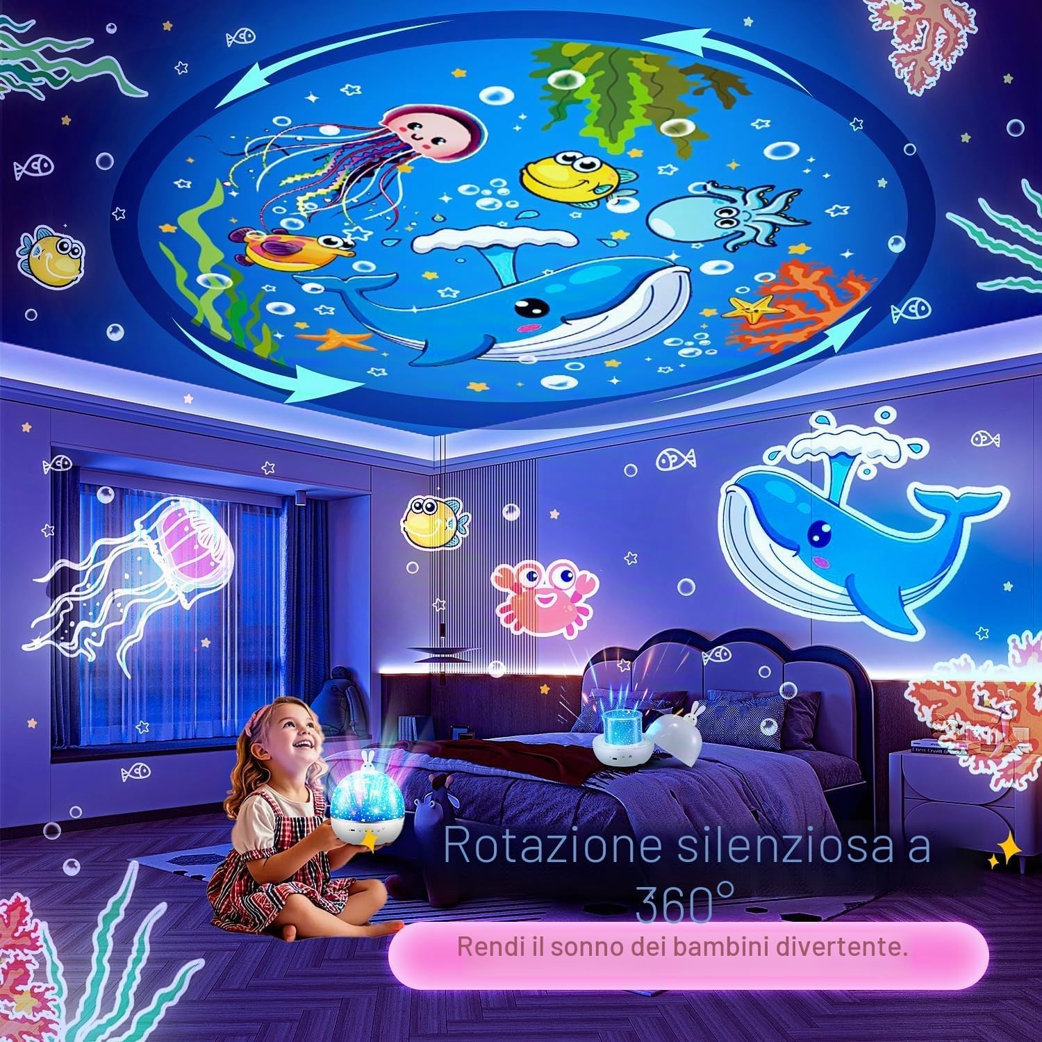 Thumbnail 4 de Proiettore Stelle Soffitto 315 colori, 360° luce notturna 🌟