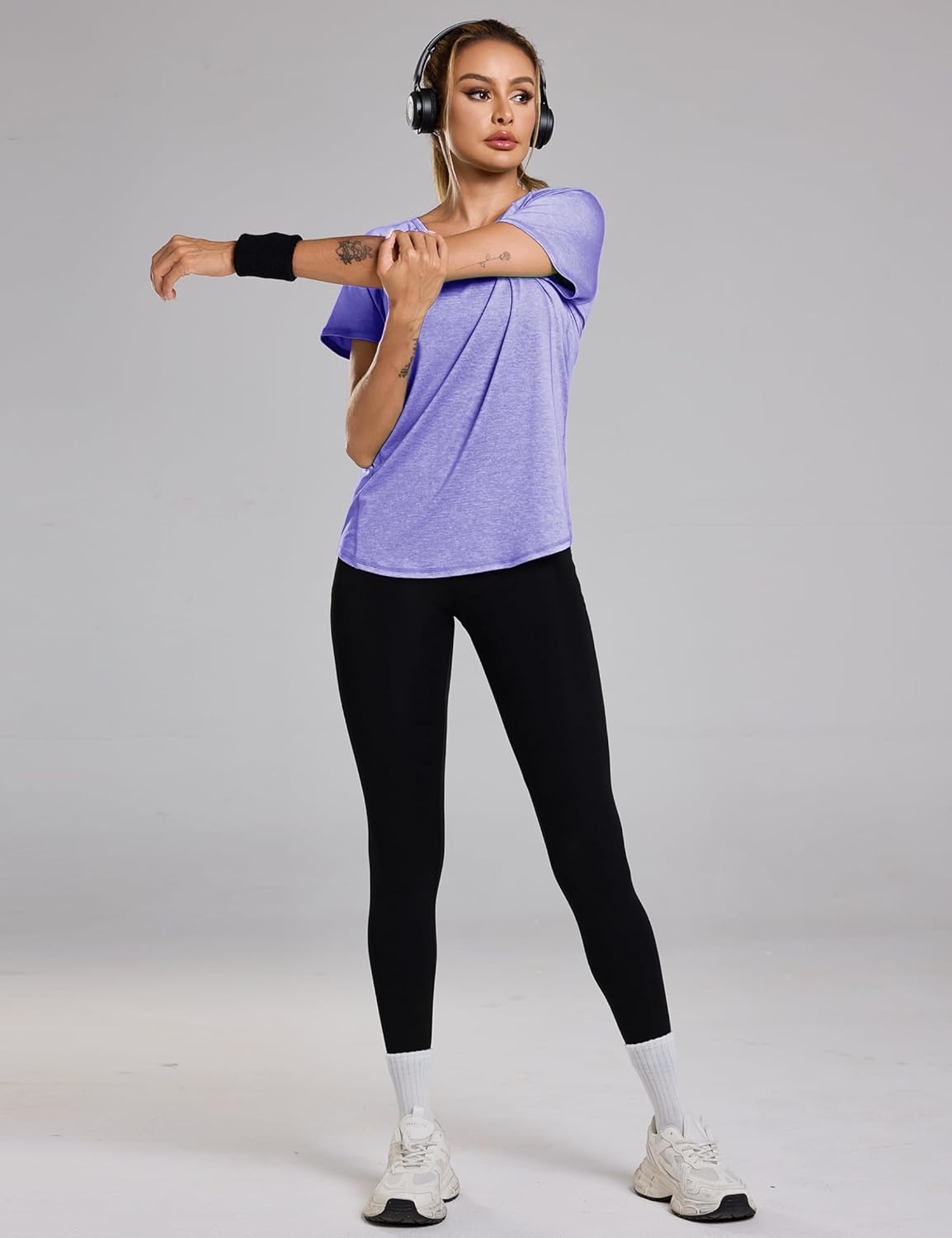 Thumbnail 5 de Wayleb maglietta sportiva da donna con scollo a V e manica raglan traspirante (S–3XL)