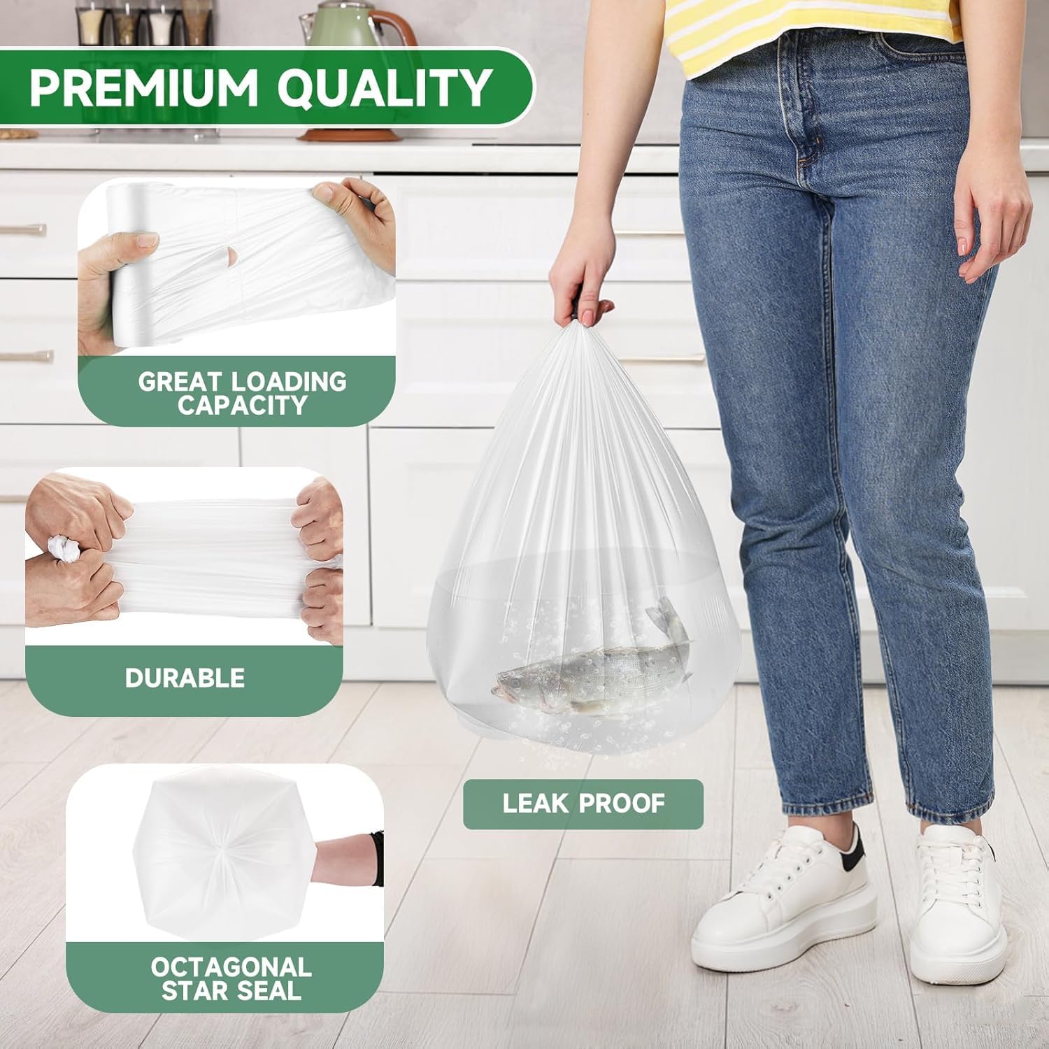 Detalle de Inwaysin 5-Gallon Trash Bags