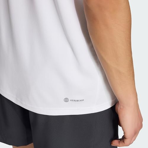 Thumbnail 7 de adidas Hombre Train Essentials Training Shirt, White/Black, M