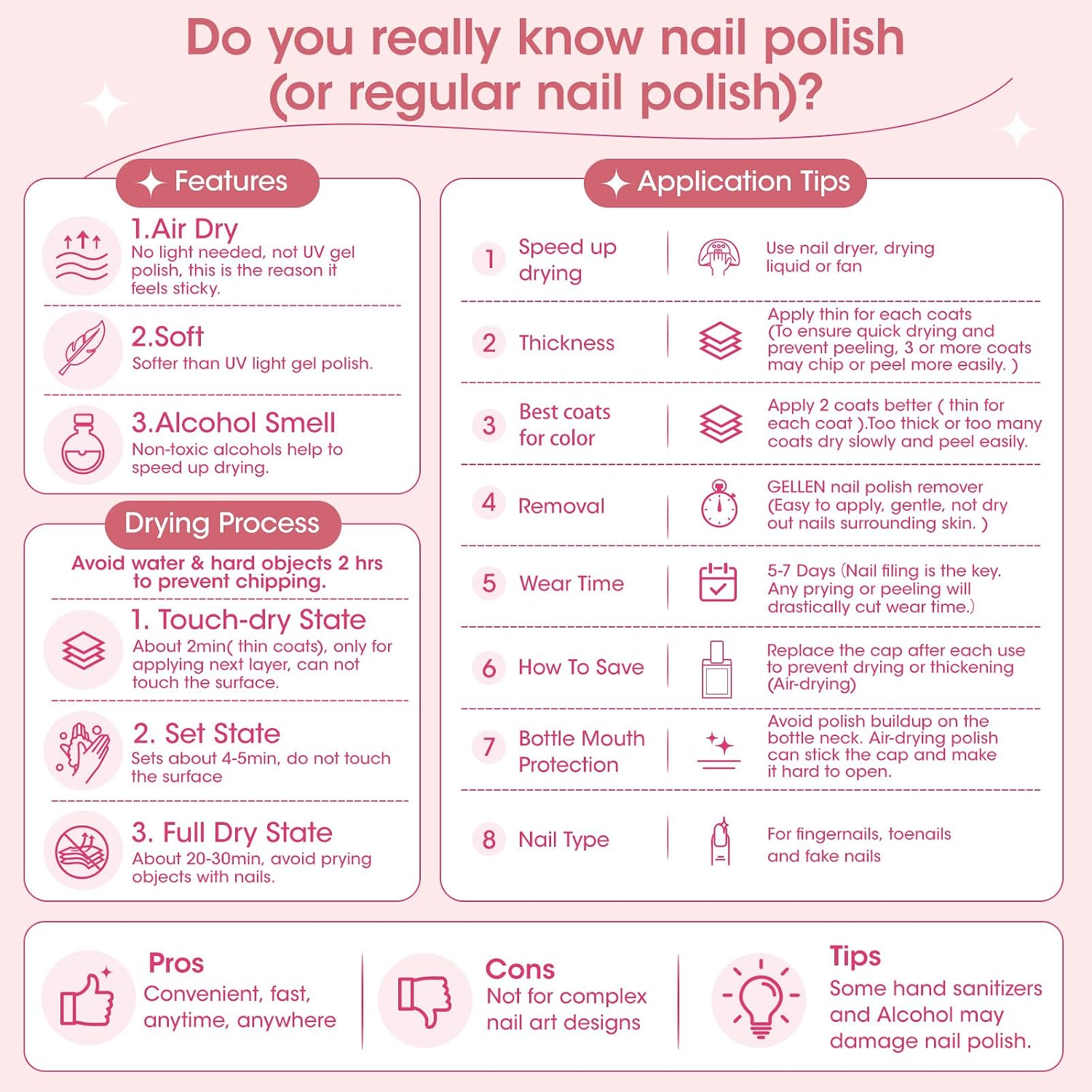 Detalle de GELLEN Nail Polish Neutral Earth Tones: 6-Color Nude Dusty Rose Set for All Seasons
