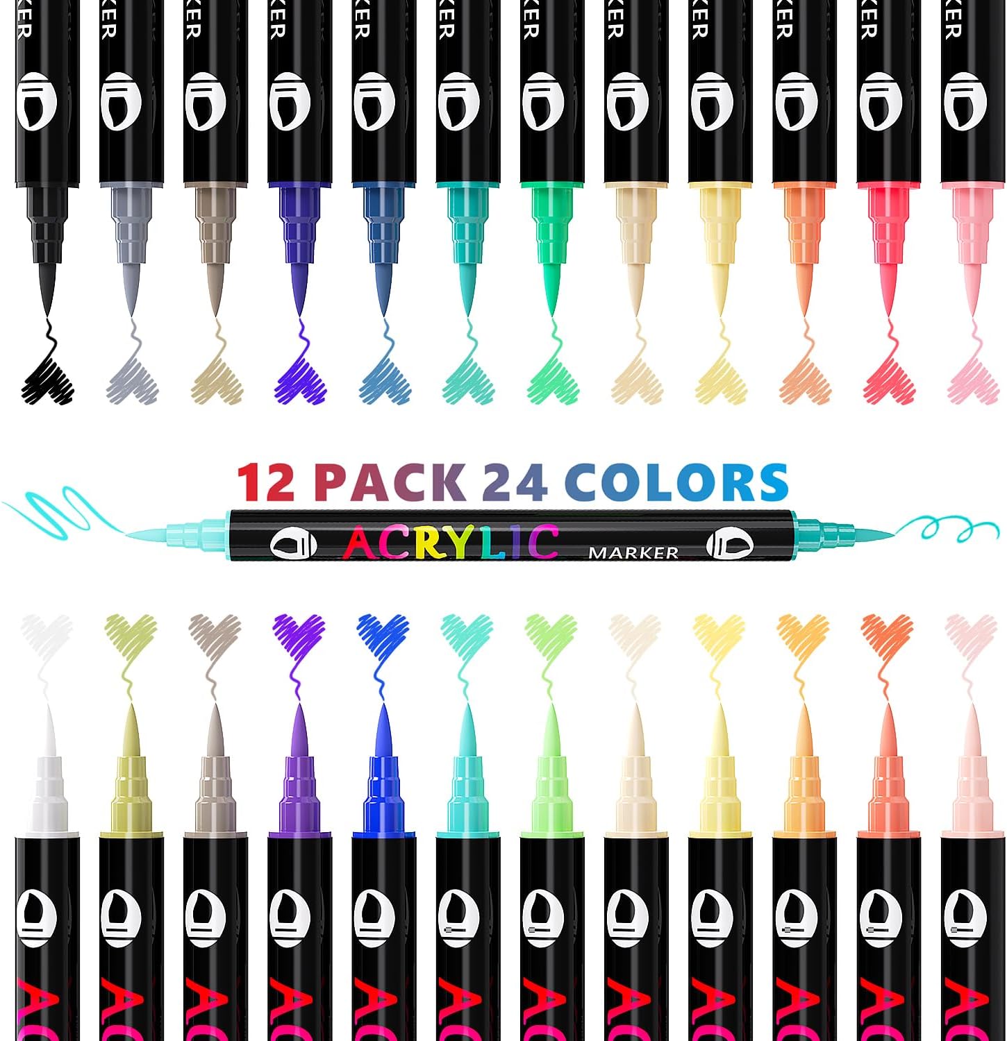 Thumbnail 1 de Sonlaryin Rotuladores Acrílicos 24 Colores 🎨 para Arte en Madera, Cerámica y más