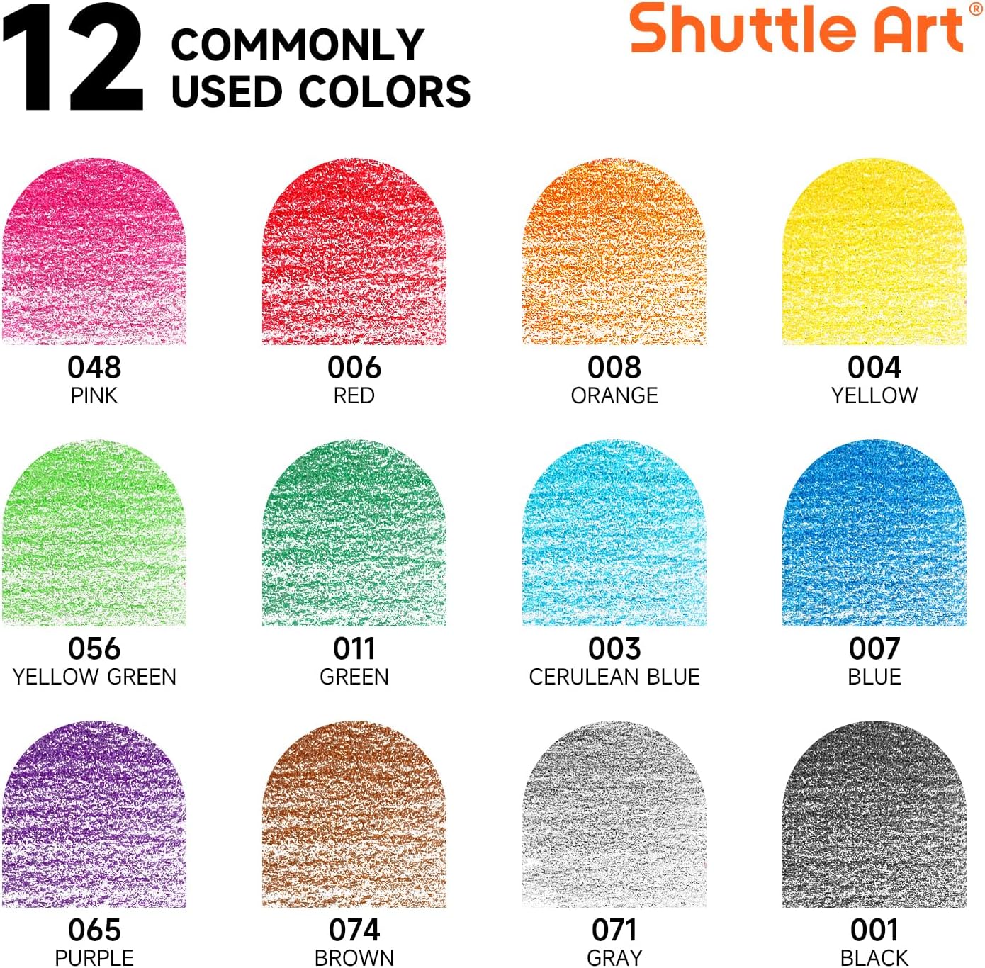 Detalle de Shuttle Art 720 Colored Pencils Bulk — 60 Packs of 12 Pre-Sharpened Colors for Classrooms and Home Art