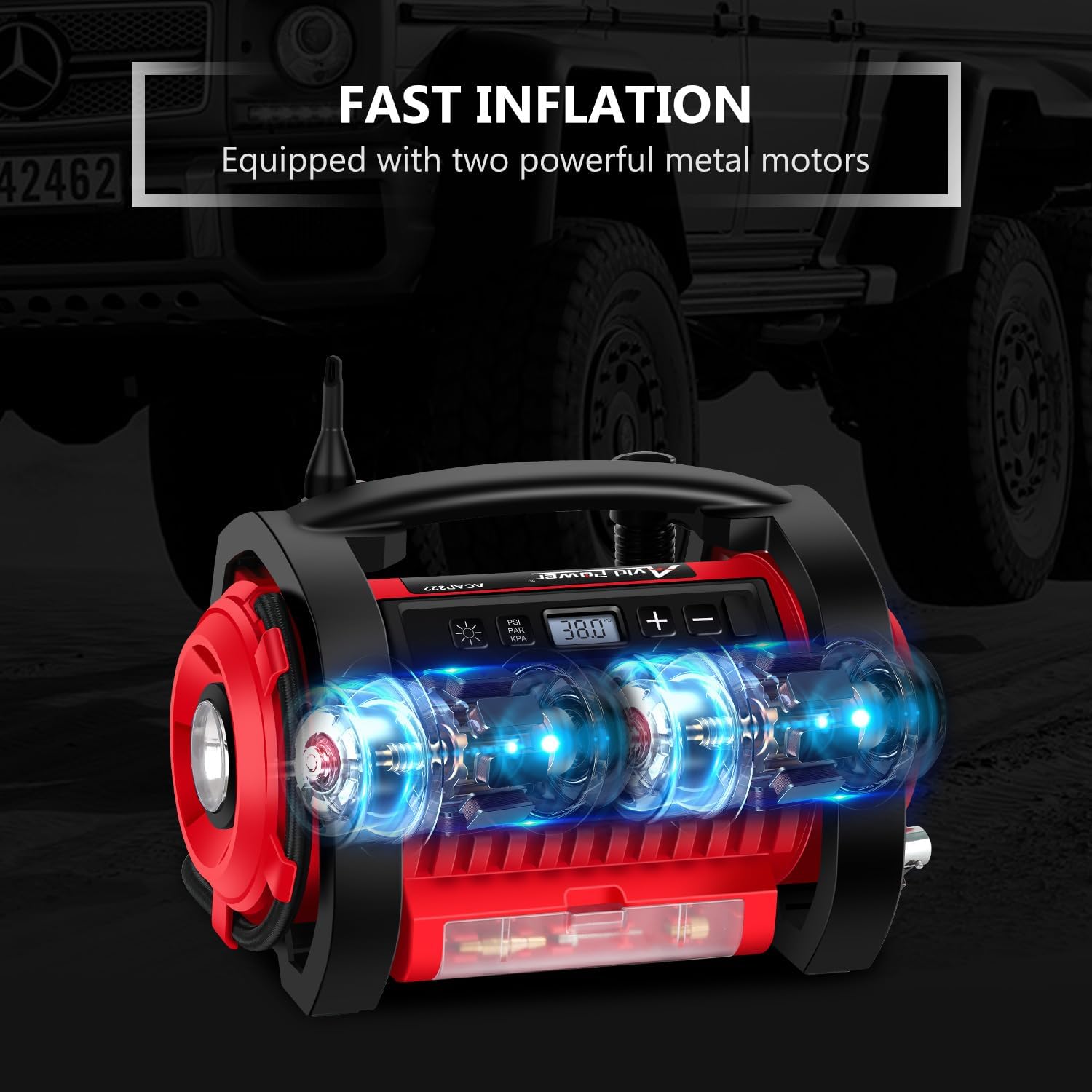 Thumbnail 1 de AVID POWER Tire Inflator Portable Air Compressor 12V