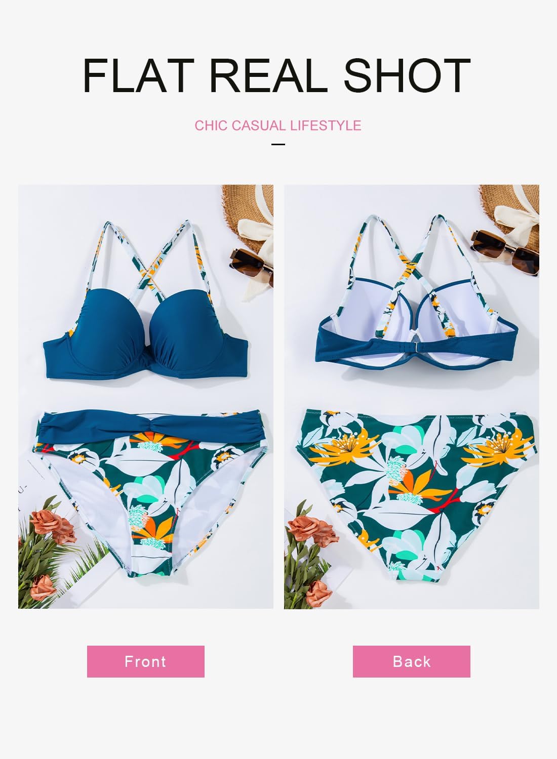 Detalle 2 de Dokotoo Damen Bikini Set Sexy Push Up