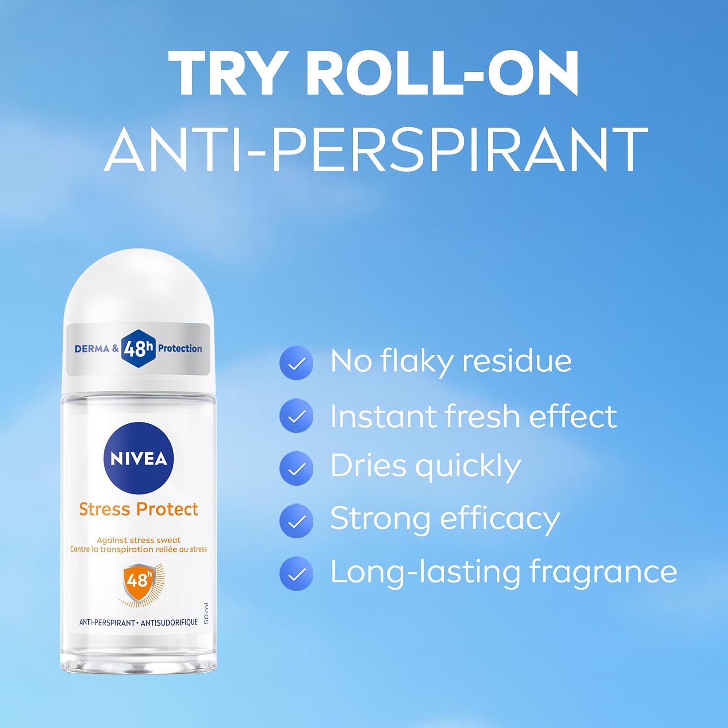 Detalle de NIVEA antiperspirant roll-on, 50 mL