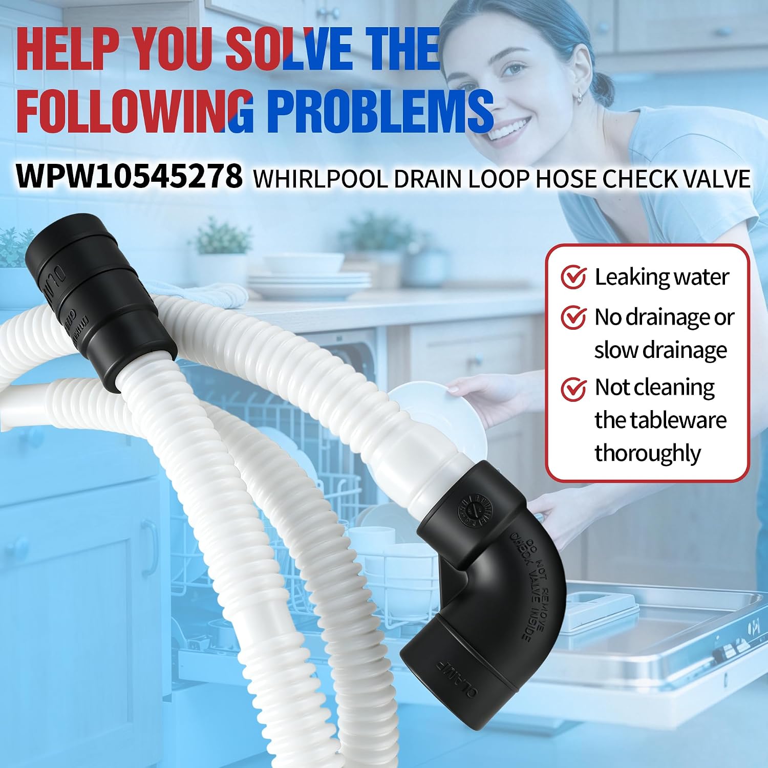 Thumbnail 1 de WPW10545278 Dishwasher Drain Hose