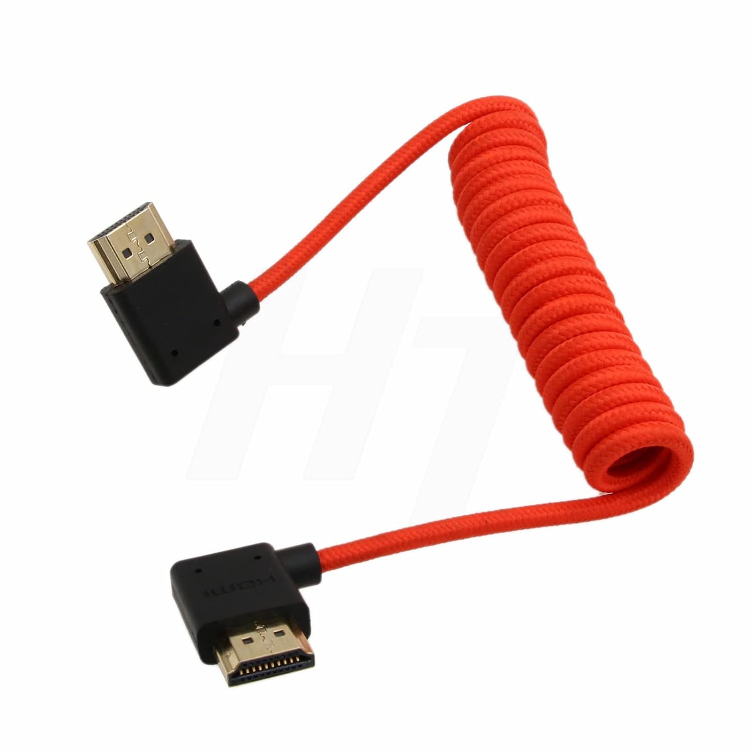 Detalle de HangTon HDMI 2.1 Kabel 8K/4K 120Hz – Winkel-zu-Winkel, geflochten, 30 cm (verlängerbar 60 cm)