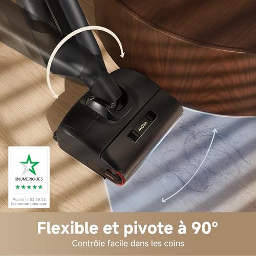 Detalle de MOVA M10, Aspirateur Laveur sans Fil avec Lavage à l'eau Chaude – efficacité 2-en-1 à domicile
