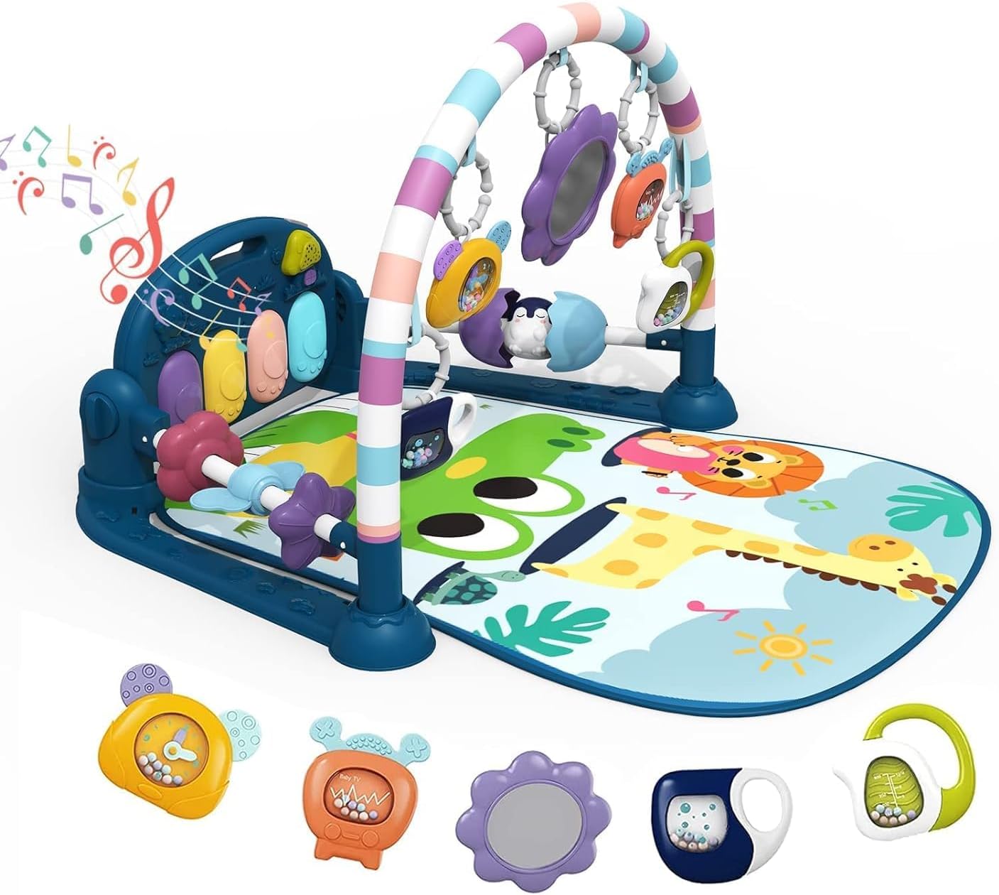 Thumbnail 6 de derimkcoa Baby Play Mat 5‑toy sensory gym