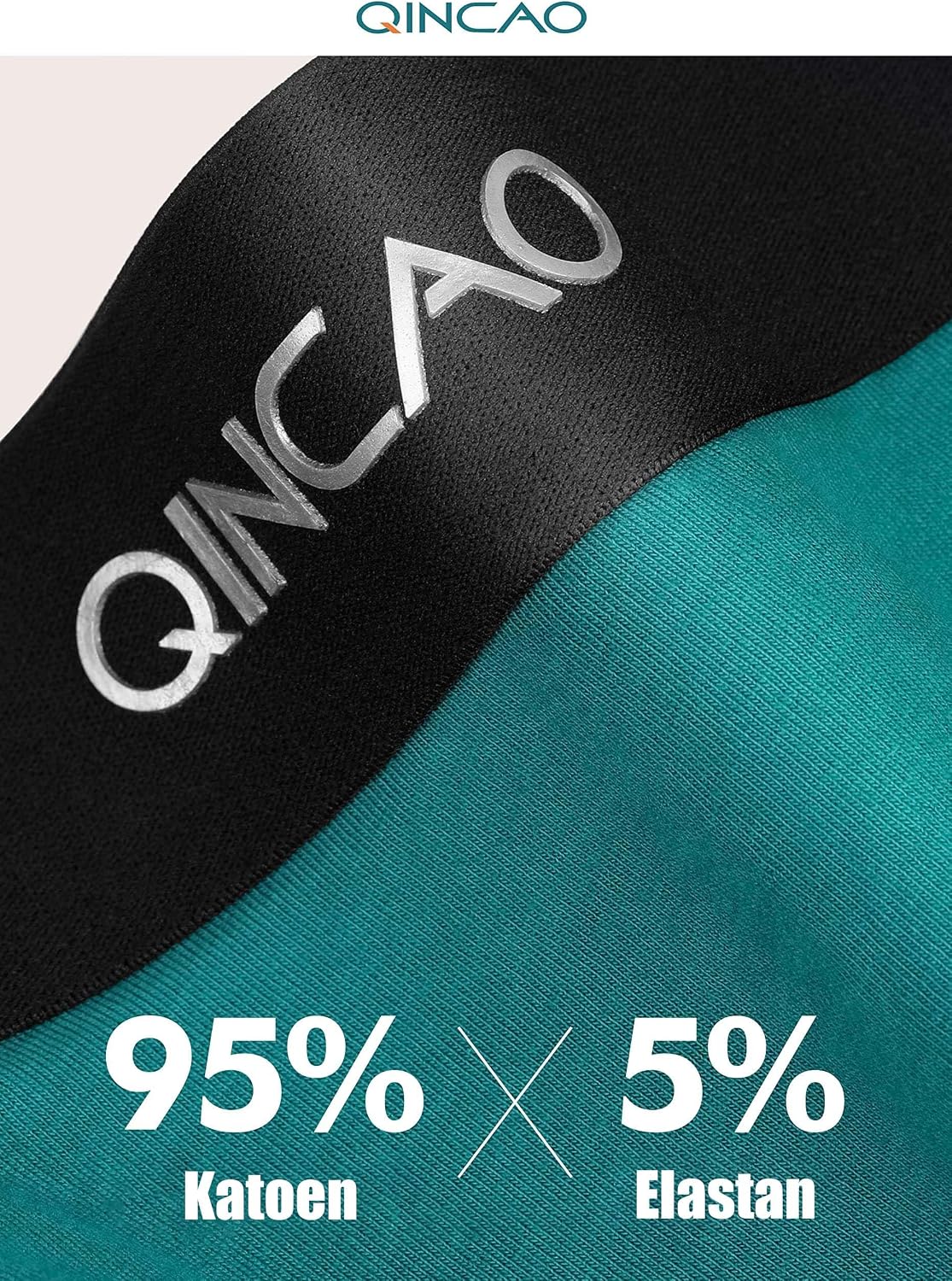 Detalle 2 de QINCAO XH1121 boxershorts voor heren, katoen, 6-pack zonder kriebelend etiket