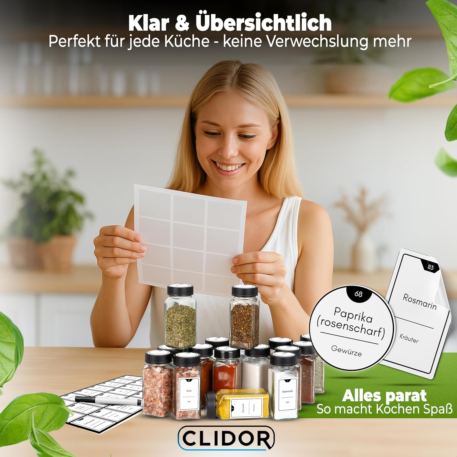 Thumbnail 5 de CLIDOR Gewürzetiketten 248 Stück für Gläser