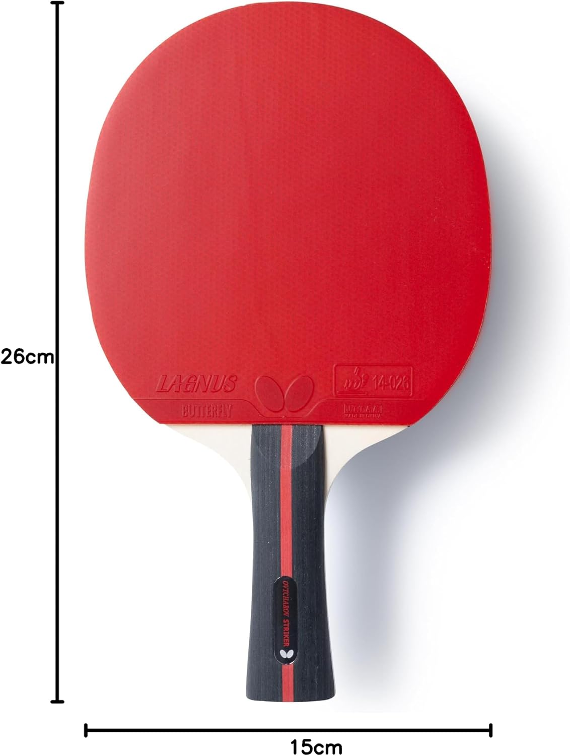Thumbnail 6 de Butterfly Ovtcharov Striker – ofensywna rakietka do tenisa stołowego z okładzinami ITTF