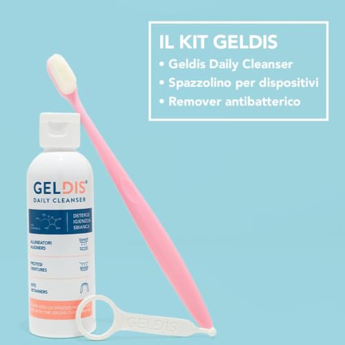 Detalle de GELDIS® Daily Cleanser: Detergente Igienizzante per Mascherine, Apparecchi Ortodontici e Bite (100 ml)