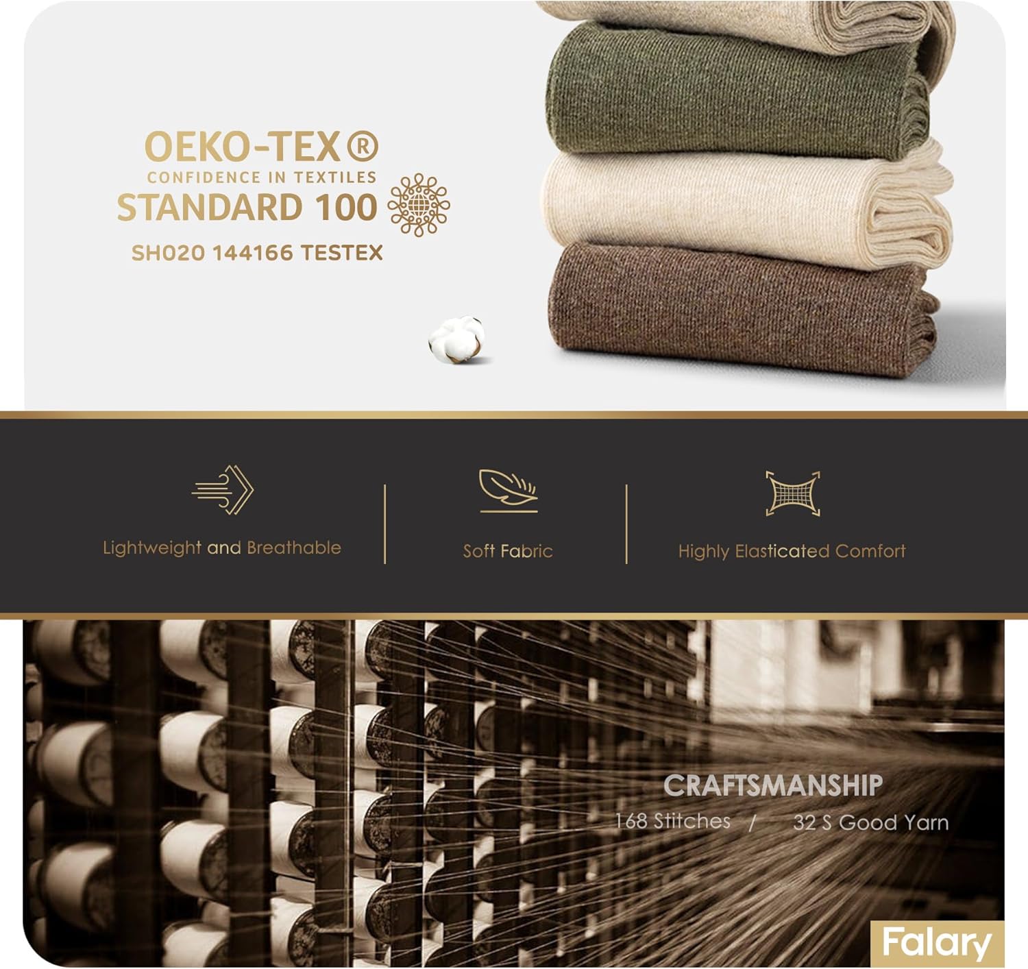 Thumbnail 3 de FALARY mens cotton socks, 12 pairs