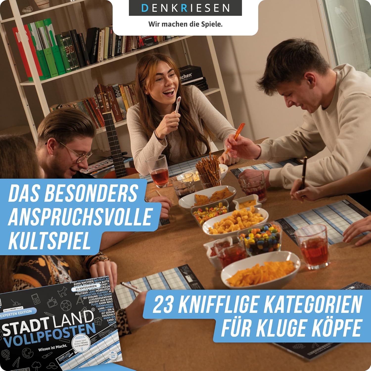 Thumbnail 2 de DENKRIESEN – Stadt Land VOLLPFOSTEN® Experten Edition (A4, 50 Blatt) – Wissen ist Macht
