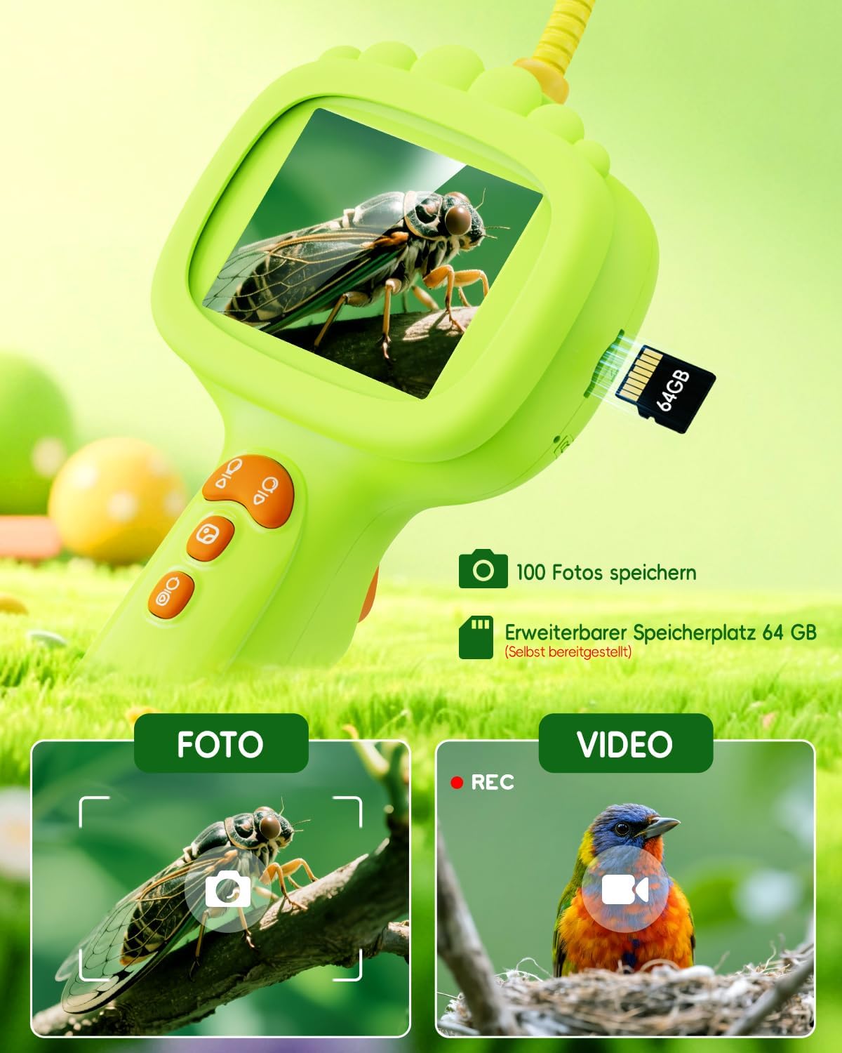 Thumbnail 2 de Ashfly Endoskopkamera für Kinder 1080P