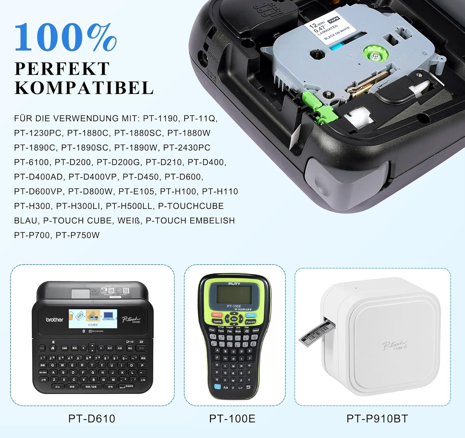 Thumbnail 3 de Ilauke TZe-231 Beschriftungsband 12 mm 🖨️