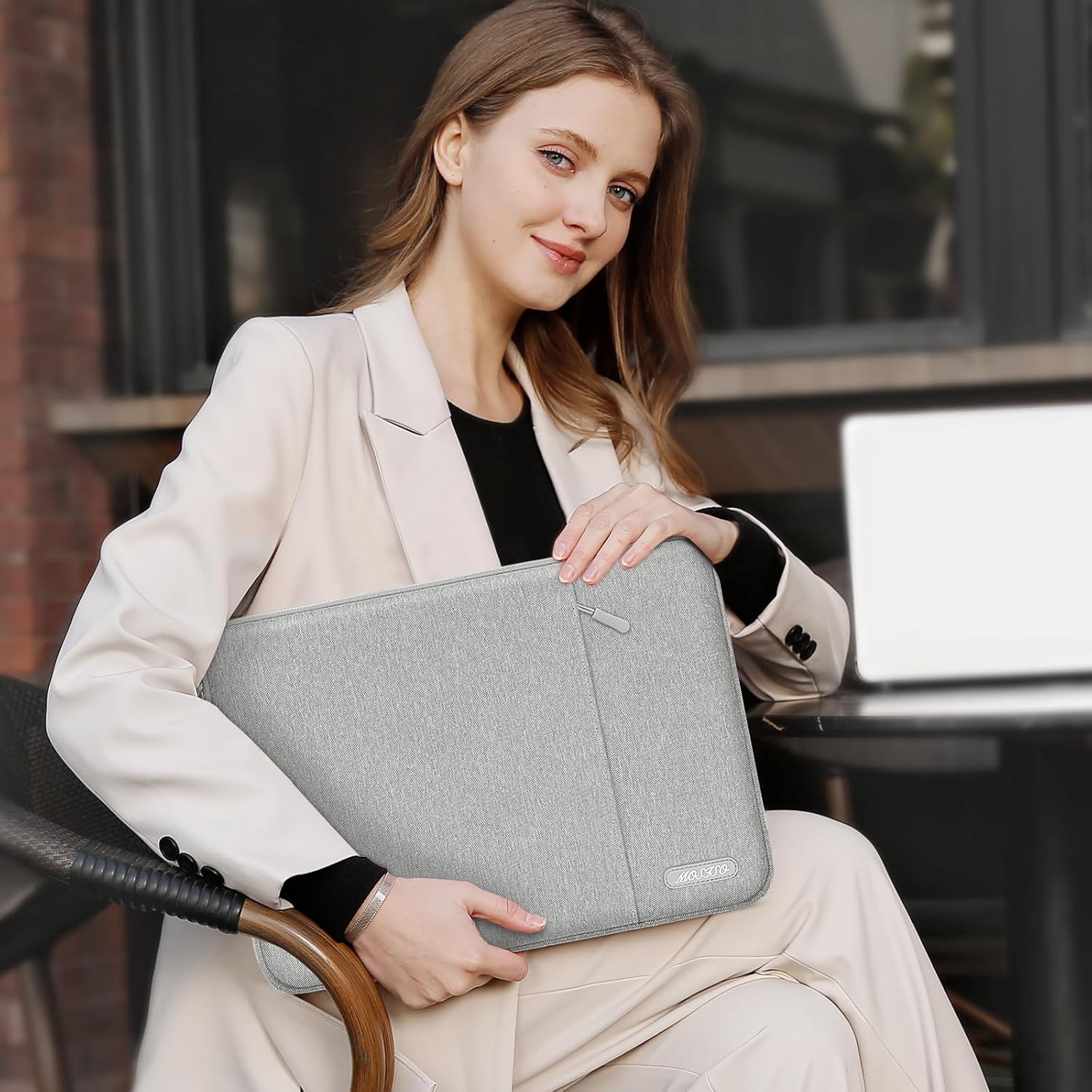Thumbnail 5 de MOSISO Vertical Polyester Laptop Sleeve with Pocket 13/13.3"