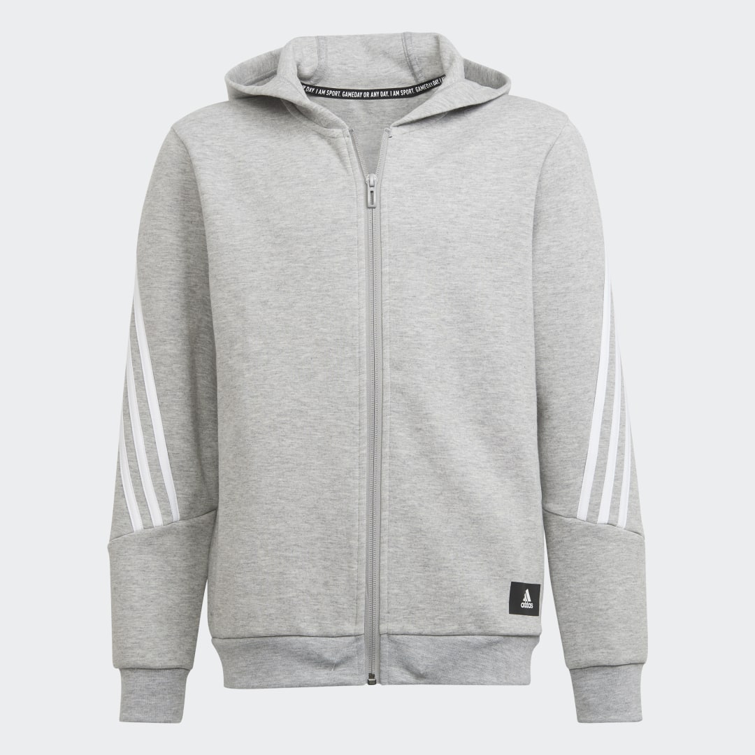 Detalle de Chaqueta con capucha Future Icons 3 bandas de Adidas
