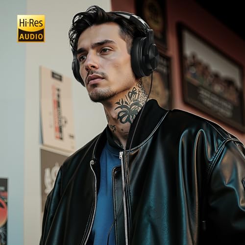 Detalle 2 de OneOdio A71D: Auriculares de estudio con micrófono y diseño plegable para DJ, grabación y mezcla