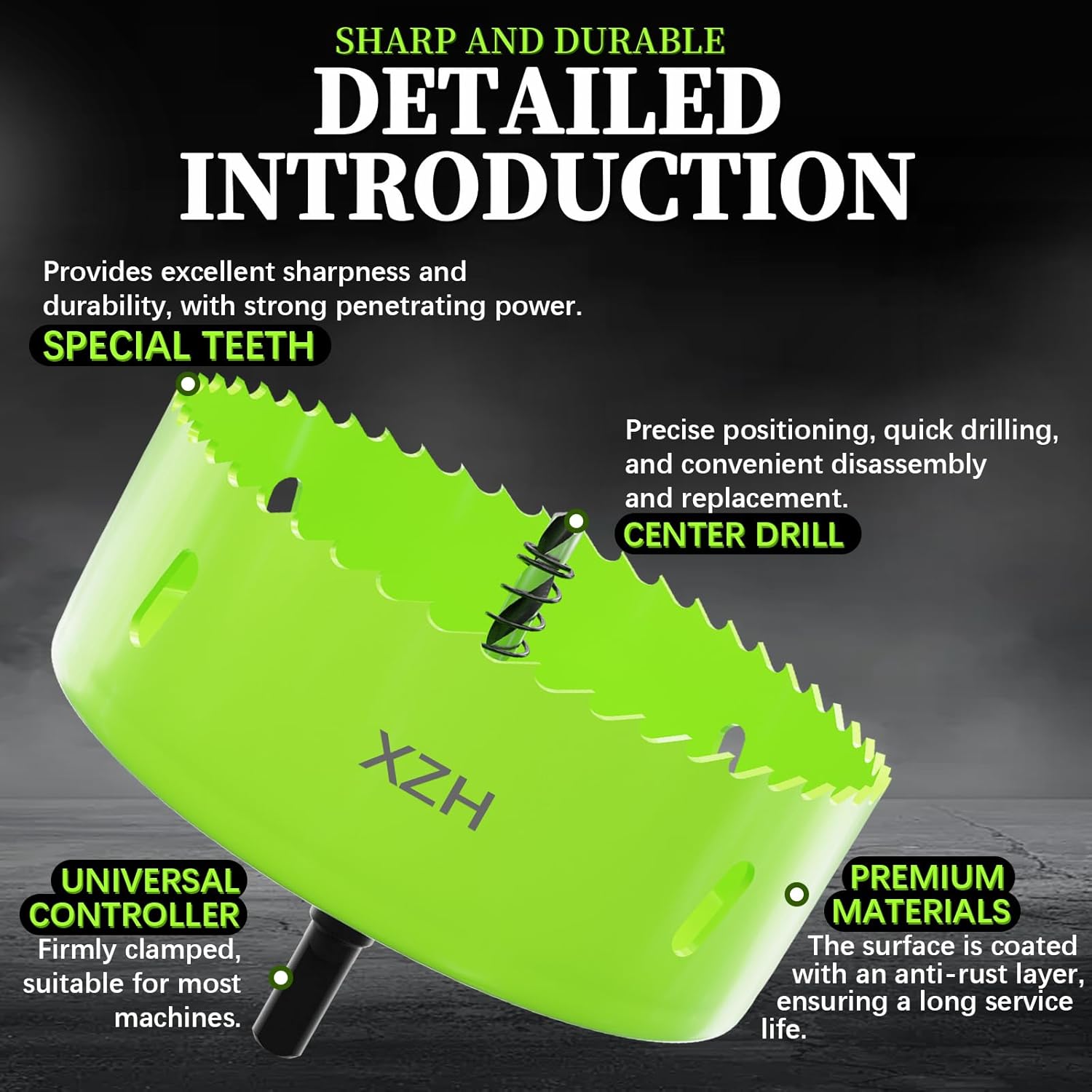 Thumbnail 2 de XZH 60mm Bi-Metal Hole Saw Kit with Arbor & Pilot Bit (for downlights, DIY and light metal work)