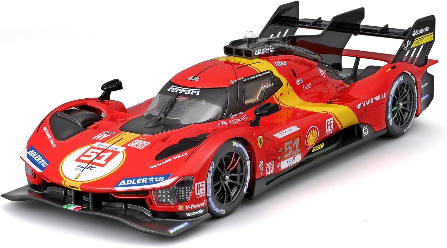 Detalle de Bburago Ferrari SF-23 Charles Leclerc #16 2023 – Réplique à l’échelle 1:24 avec figurine officielle