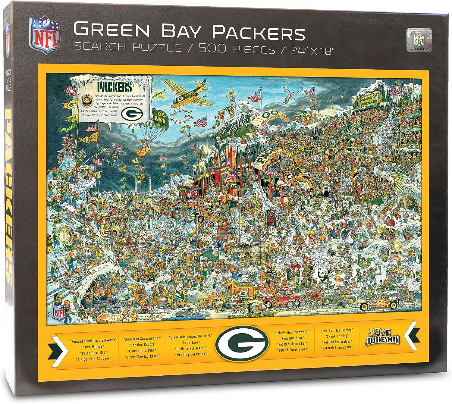 Detalle 2 de YouTheFan NFL Joe Journeyman 18" x 24" 500-Piece Team Puzzle