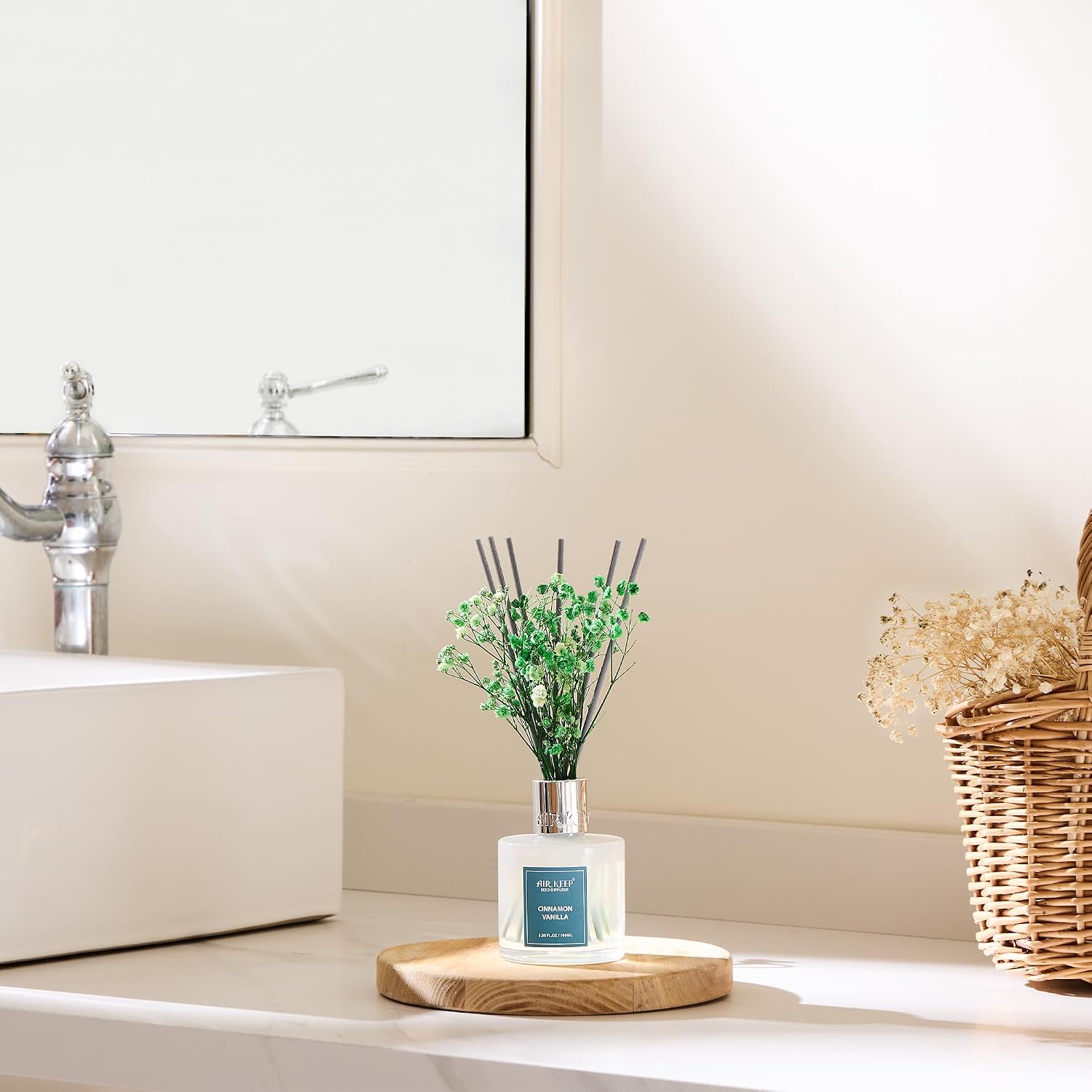 Detalle 2 de Airkeep Cinnamon Vanilla Reed Diffuser Set