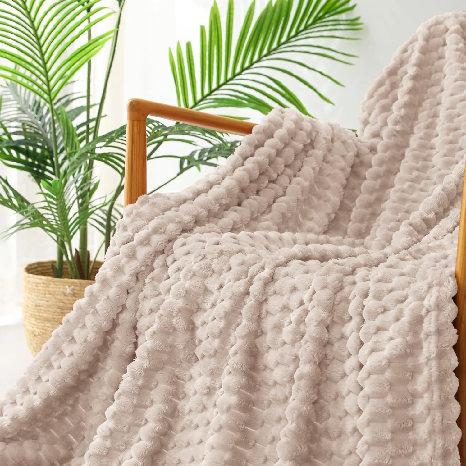 Detalle 2 de Exclusivo Mezcla fleece throw blanket for couch (extra large, 127x178 CM) – soft plush sofa throw